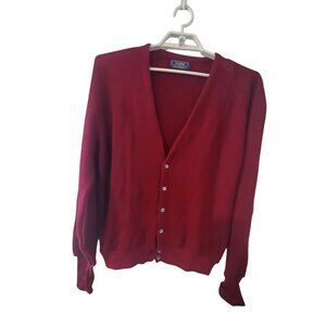 Thane vintage cardigan sweater mens XL maroon Orlon Acrylic USA